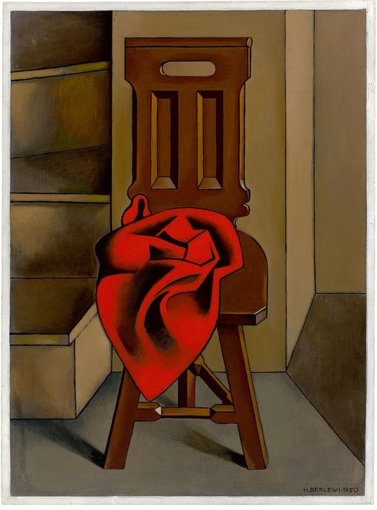 Henryk Berlewi (1894-1967) "Krzesło z czerwoną draperią", źródło: Grisebach GmbH