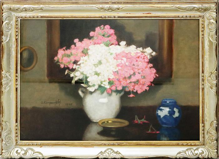 Alfons Karpiński (1875-1961) „Martwa natura z bukietem kwiatów”, źródło: Auktionshaus Dannenberg