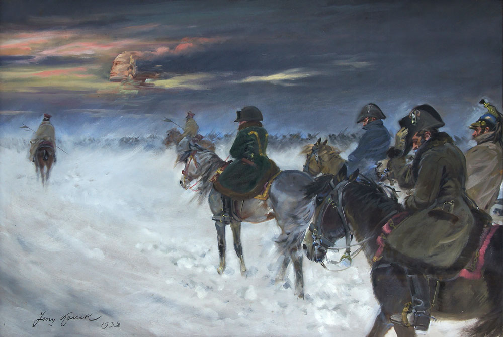 Jerzy Kossak "Wizja Napoleona", 1938 rok, źródło: Salon Dzieł Sztuki Connaisseur