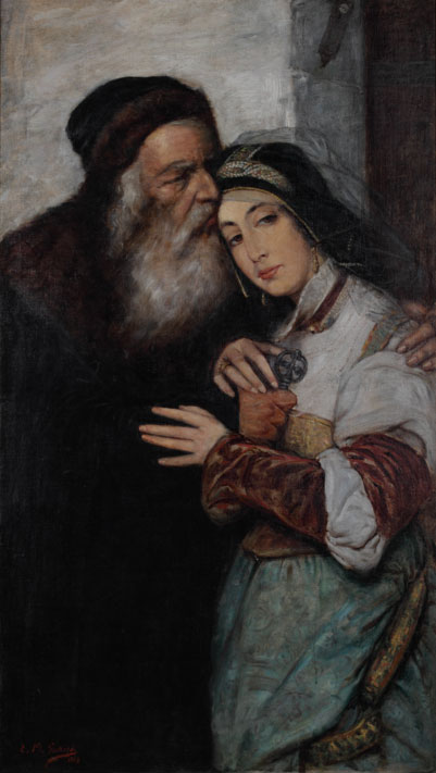 Marcin Gottlieb "Shylock i Jessica", 1887, źródło: Muzeum Historyczne Miasta Krakowa