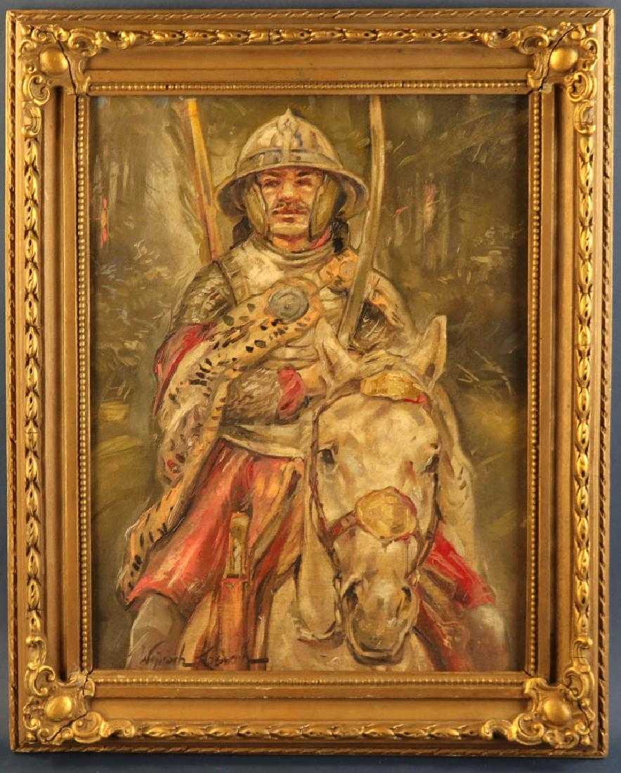 Wojciech Kossak (1857-1942) „Husarz na koniu”, źródło: Kaminski Auctions