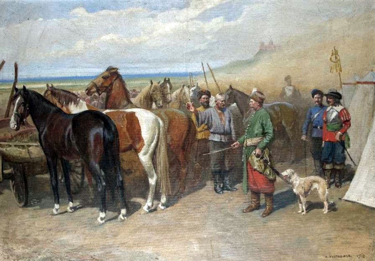 Antoni Piotrowski (1853-1924) „Handlarz koni”, źródło: Auktionshaus Peter Karbstein