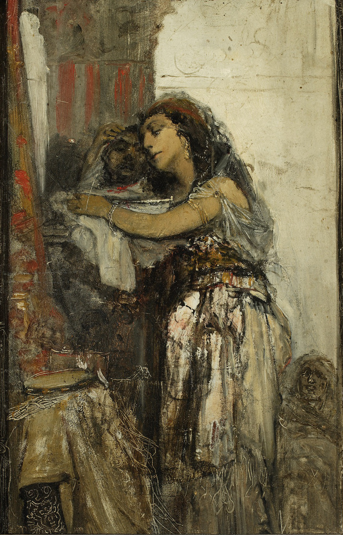 Maurycy Gottlieb "Salome z głową św. Jana", (szkic), źródło: Muzeum Narodowe w Warszawie