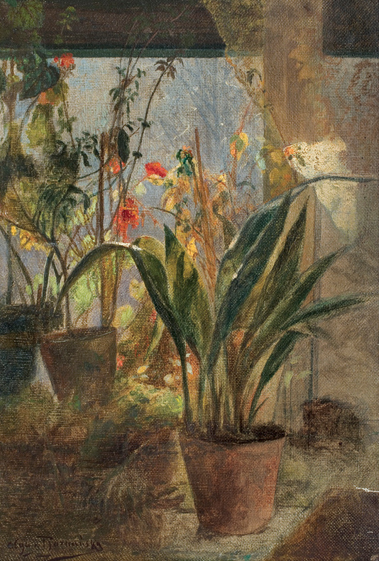 Olga Boznańska "Kwiaty w oknie", przed 1890 rokiem, źródło: Agra-Art
