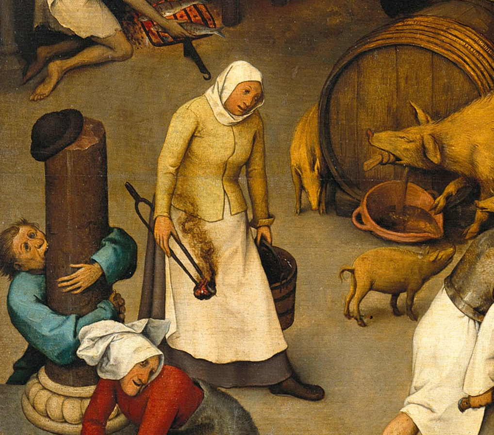 Pieter Brueghel Starszy "Przysłowia niderlandzkie" (fragment), źródło:  Gemäldegalerie Berlin