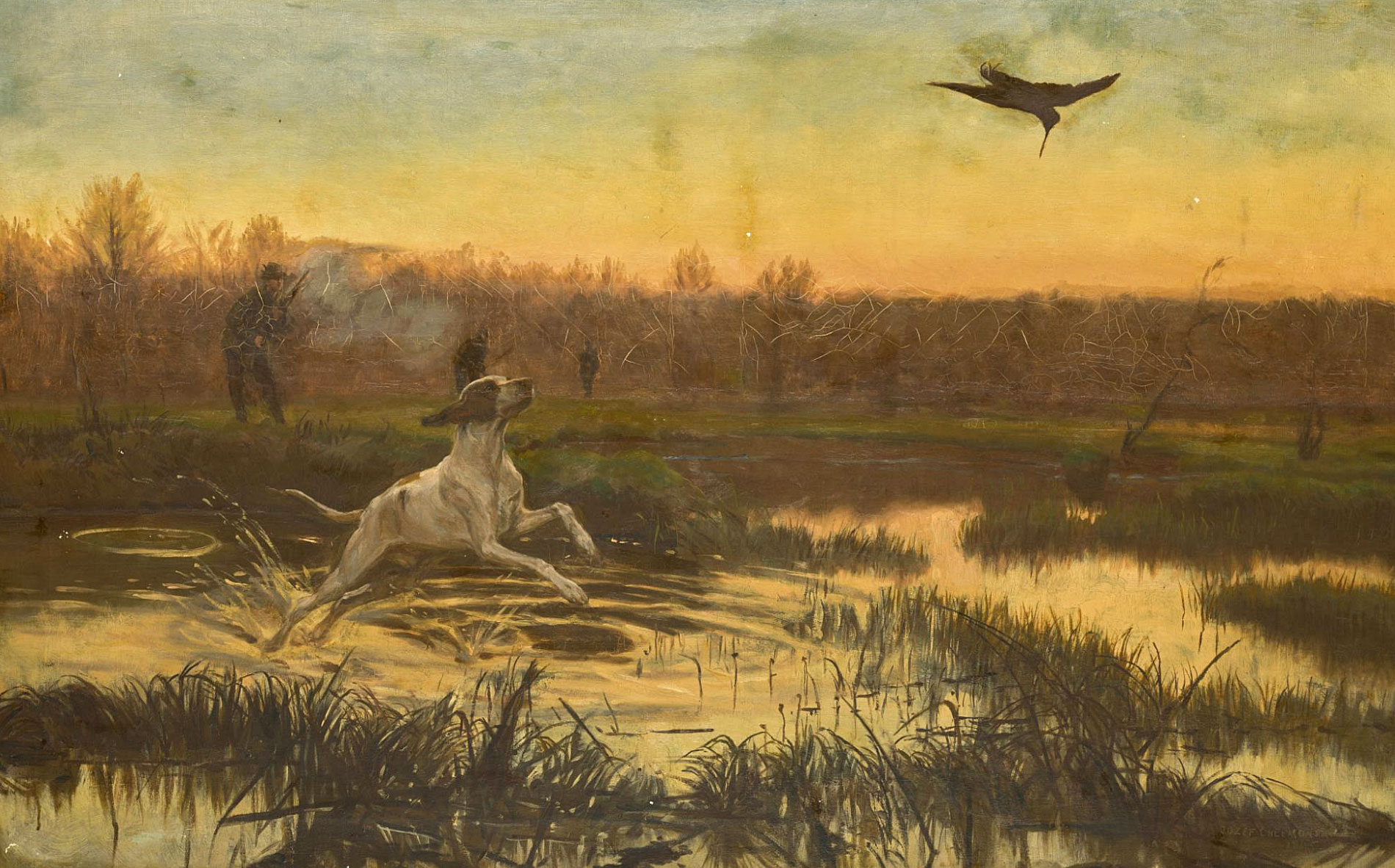 Józef Chełmoński (1849-1914) „Polowanie”, źródło: Sotheby’s