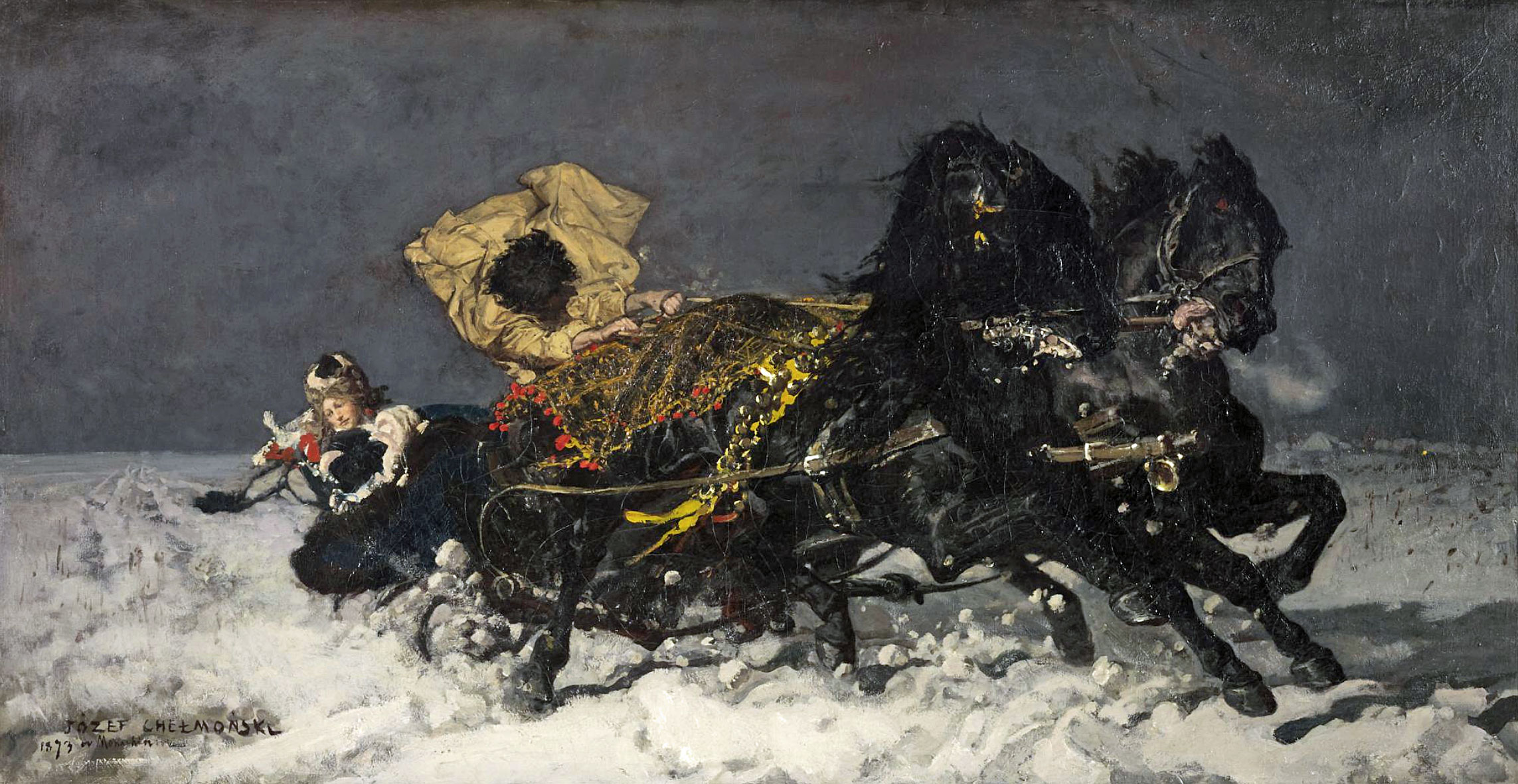 Józef Chełmoński (1849-1914) „Przejażdżka o północy”, źródło: Sotheby’s