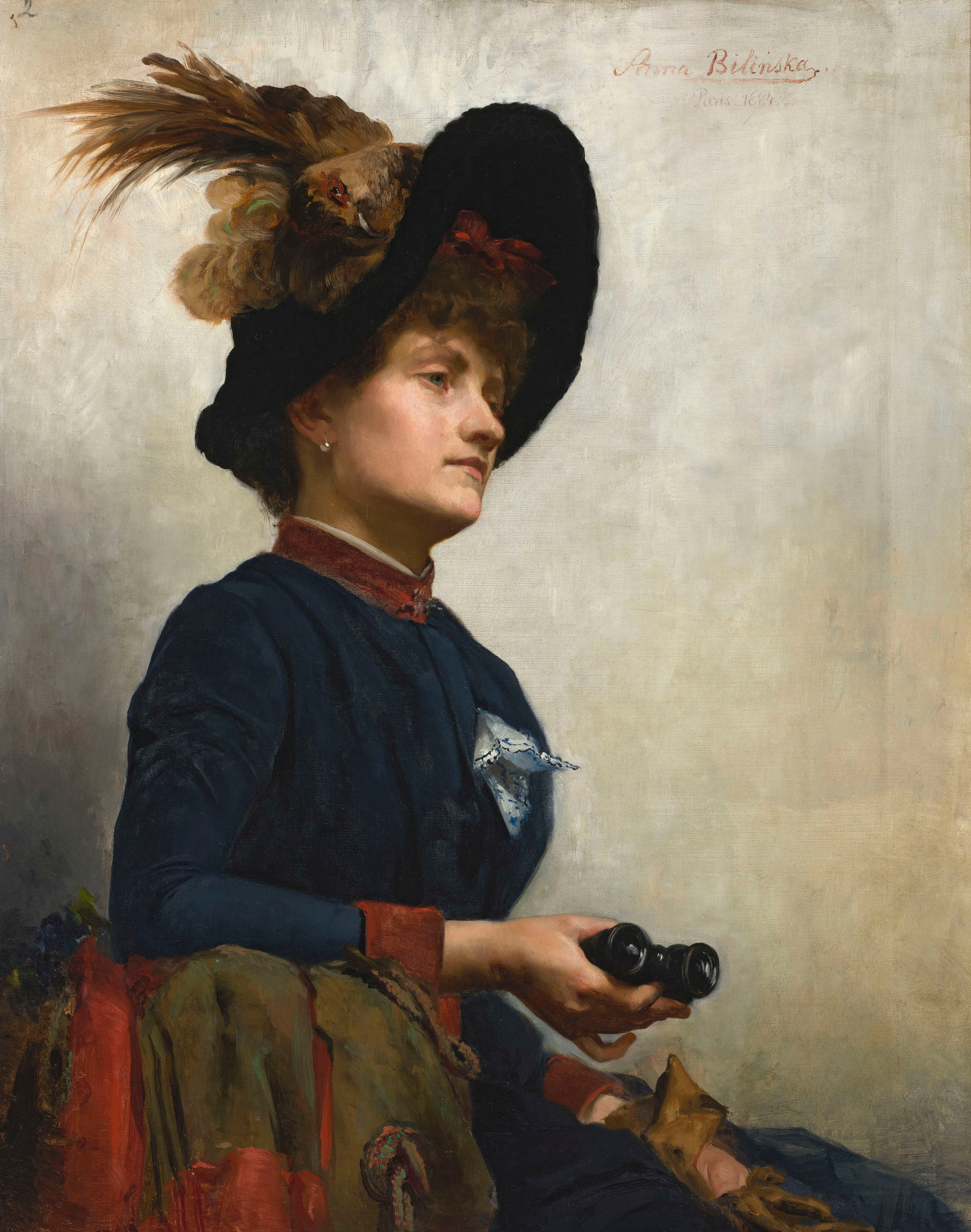 Anna Bilińska-Bohdanowiczowa "Portret damy z lornetką", 1884 rok, źródło: Muzeum Narodowe w Warszawie