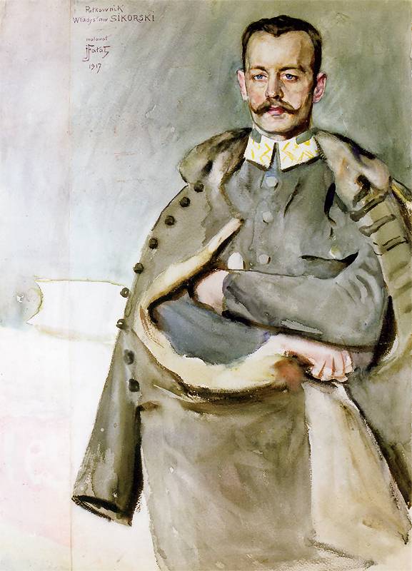 Julian Fałat "Portret pułkownika Władysława Sikorskiego", 1917 rok, źródło: Muzeum Wojska Polskiego w Warszawie