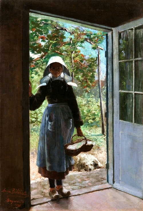 Anna Bilińska-Bohdanowiczowa "Bretonka na progu chaty", 1889 rok, źródło: Muzeum Narodowe we Wrocławiu