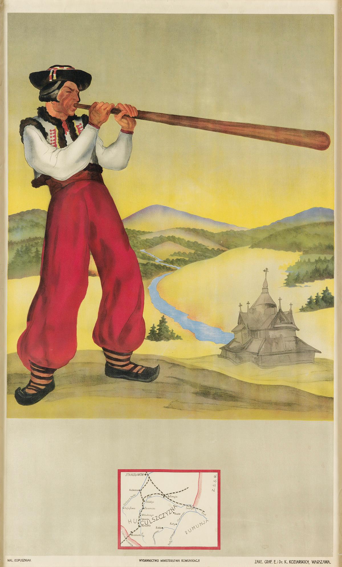 „Huculszczyzna”, plakat, źródło: Swann Auction Galleries