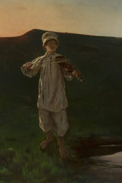 Witold Pruszkowski "Pastuszek" z tryptyku "Zaczarowane skrzypce", 1894-1896, źródło: Muzeum Narodowe w Warszawie