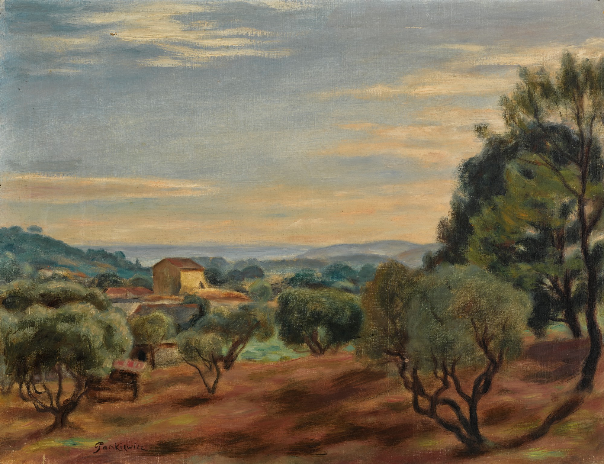 Józef Pankiewicz (1866- 1940) „Pejzaż z Prowansji”, źródło: Sotheby's