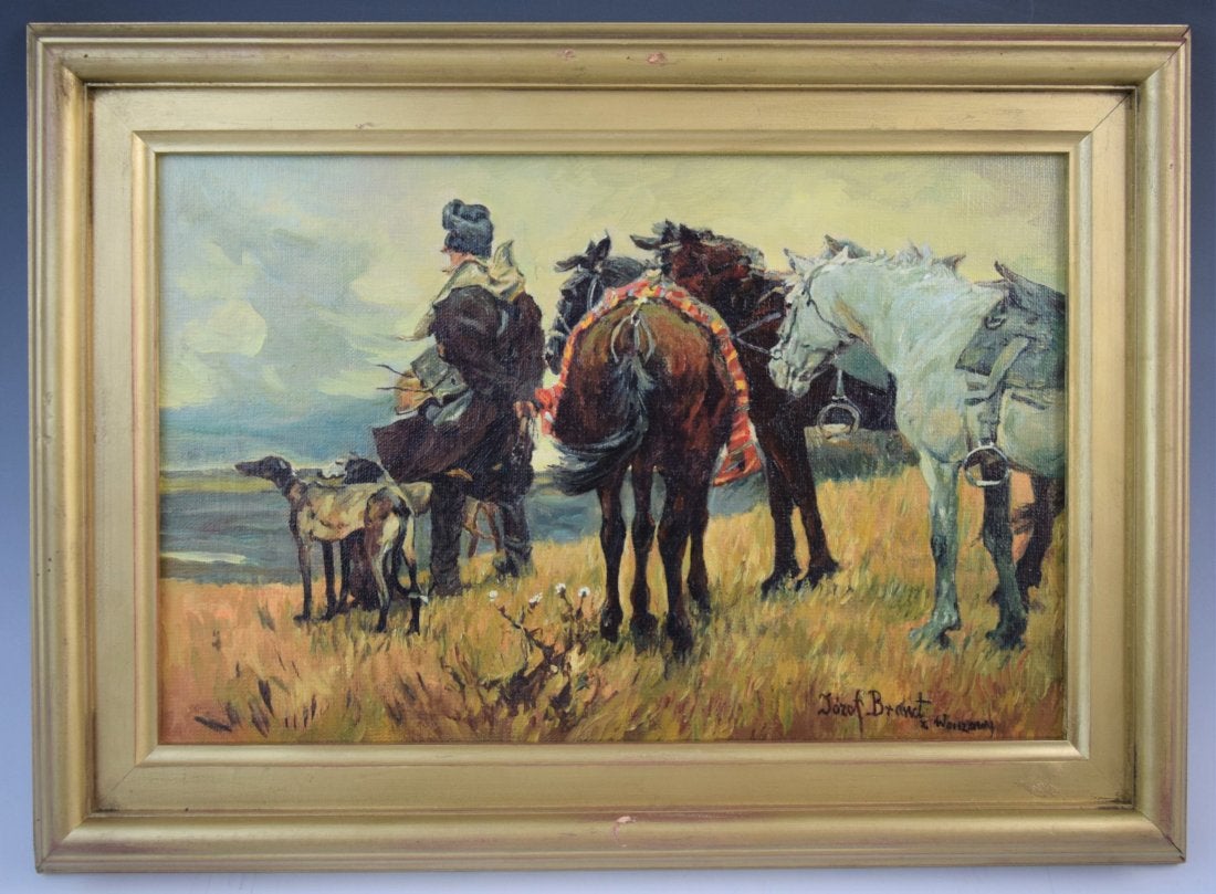 Józef Brandt (1841-1915) „Na postoju”, źródło: Black River Auction