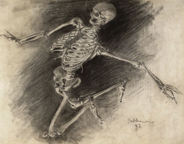 Władysław Podkowiński "Studium szkieletu", 1892 rok, źródło: Muzeum Narodowe w Warszawie