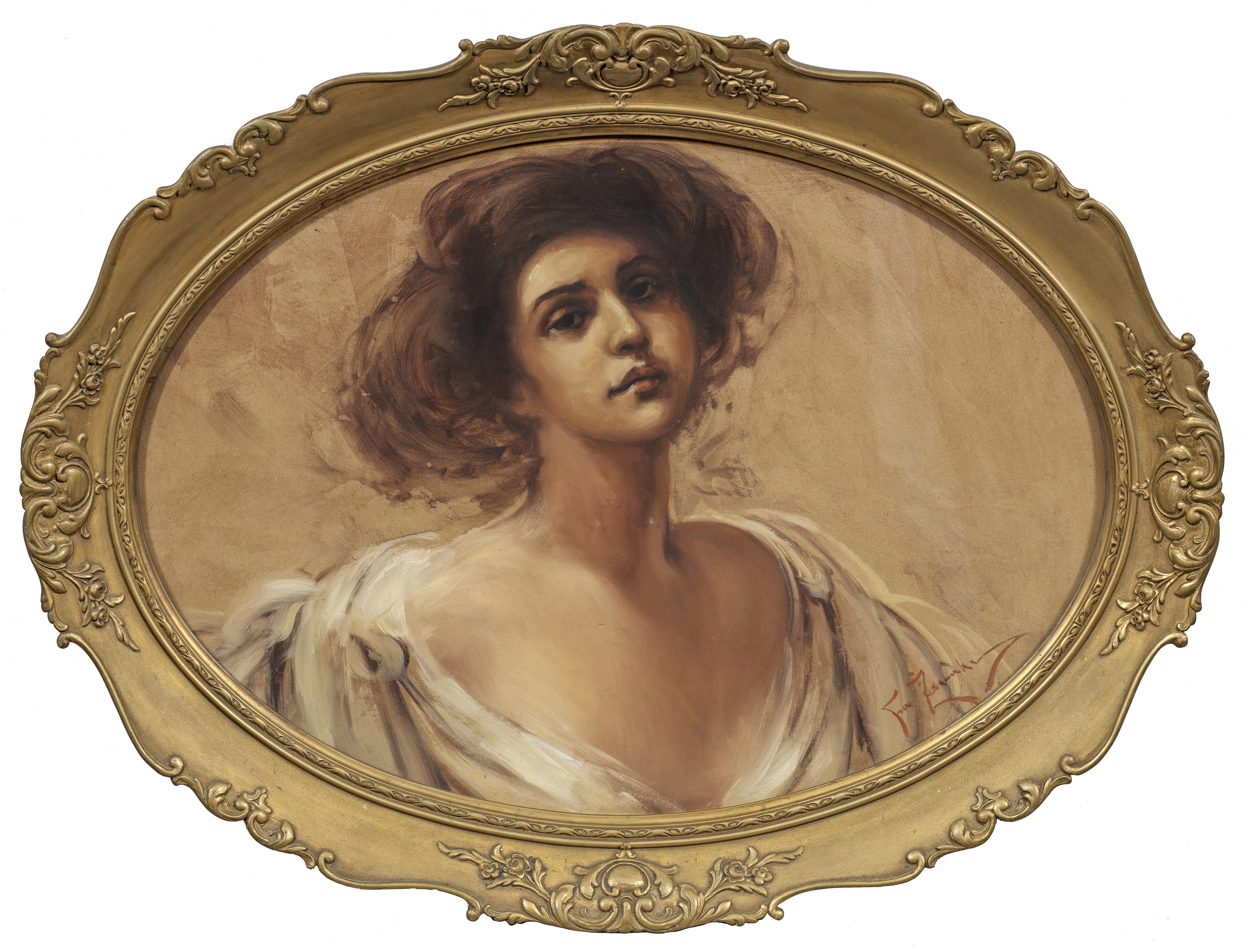 Franciszek Żmurko (1859-1910) „Portret kobiecy”, źródło: Kunstauktionshaus Schloss Ahlden
