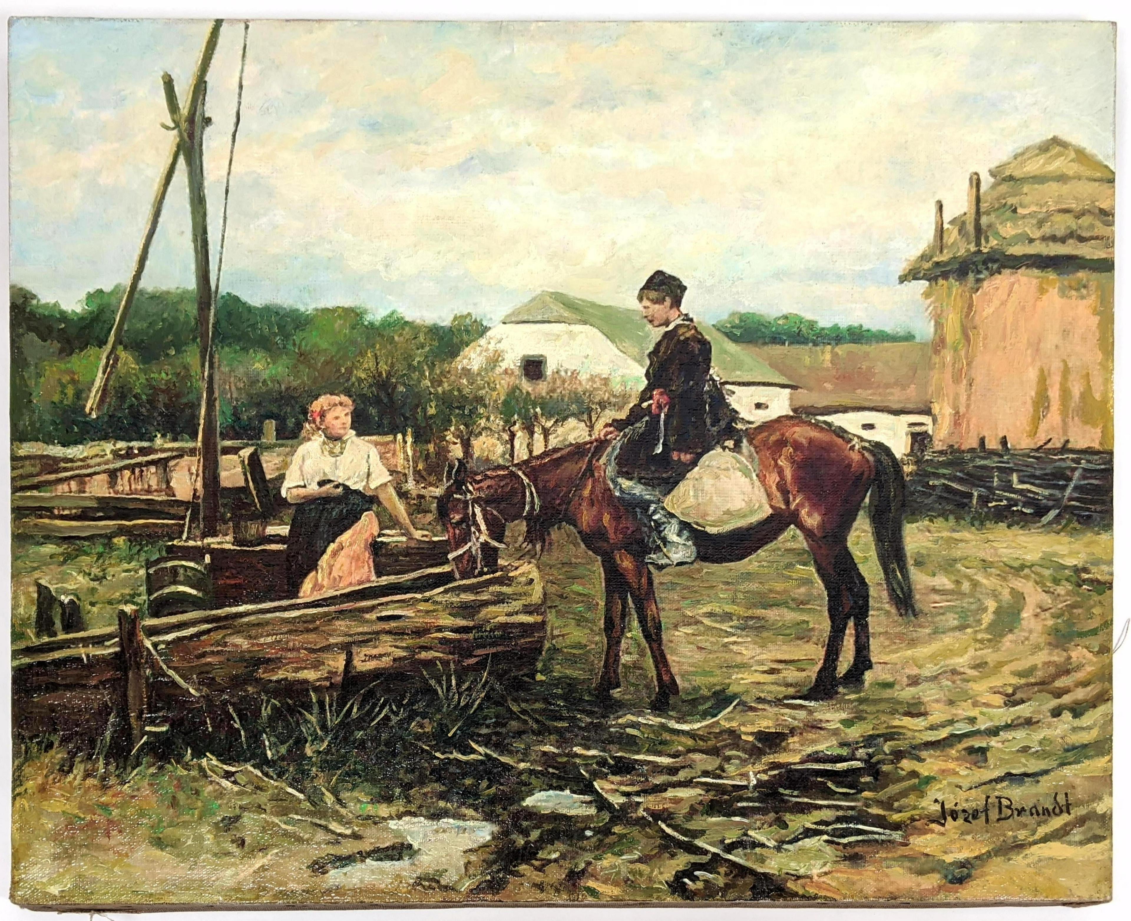 Józef Brandt (1841-1915) „Spotkanie”, źródło: Uniques & Antiques