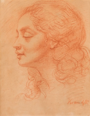 Roman Kramsztyk (1885-1942) "Portret kobiety (Carlotta Bologna?)", źródło: artnet.com