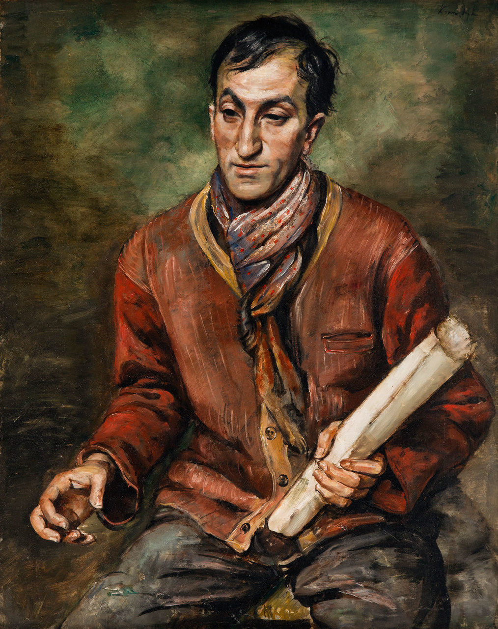 Roman Kramsztyk (1885-1942) "Portret Chila Aronsona", 1929 roku, źródło: Desa Unicum