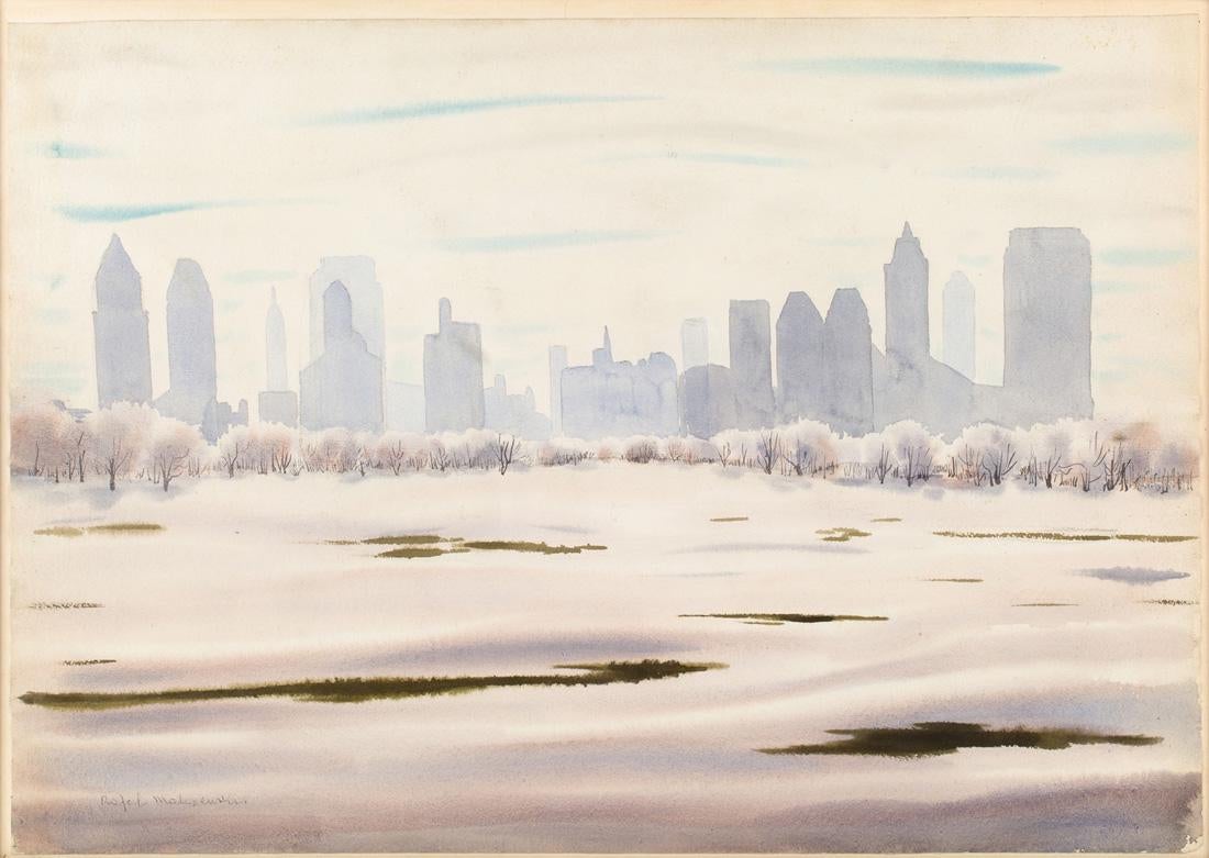 Rafał Malczewski (1892-1965) „Zimowy widok Montrealu”, źródło: Shapiro Auctions