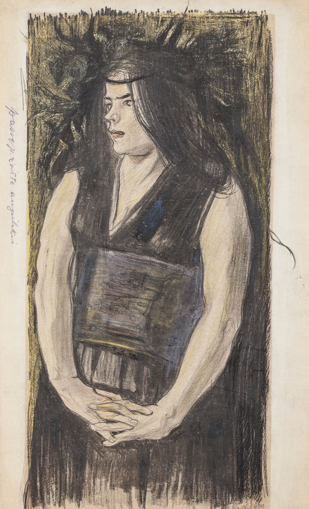 Stanisław Wyspiański (1869-1907) "Kobieta w opasku góralskim", 1900 rok, źródło: Muzeum Narodowe w Krakowie