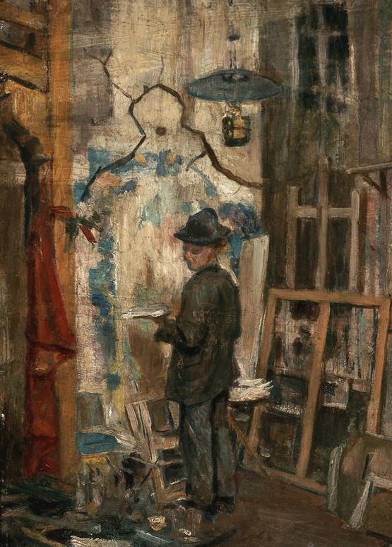 Stanisław Wyspiański (1869-1907) "Józef Mehoffer w pracowni", 1893 rok, źródło: Muzeum Narodowe w Warszawie
