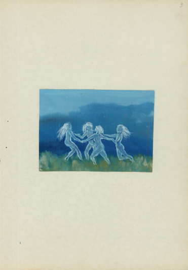 Krzysztof Kamil Baczyński (1921-1944), ilustracja z poematu "Serce jak obłok", źródło: Biblioteka Narodowa