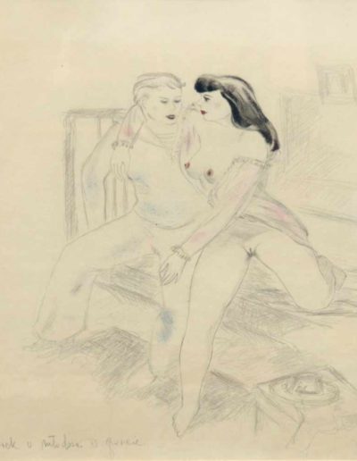 Janusz Maria Brzeski (1907-1957) "Scena erotyczna"