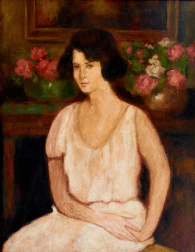 Alfons Karpiński (1875-1961) „Portret żony”, źródło: Zisska & Lacher