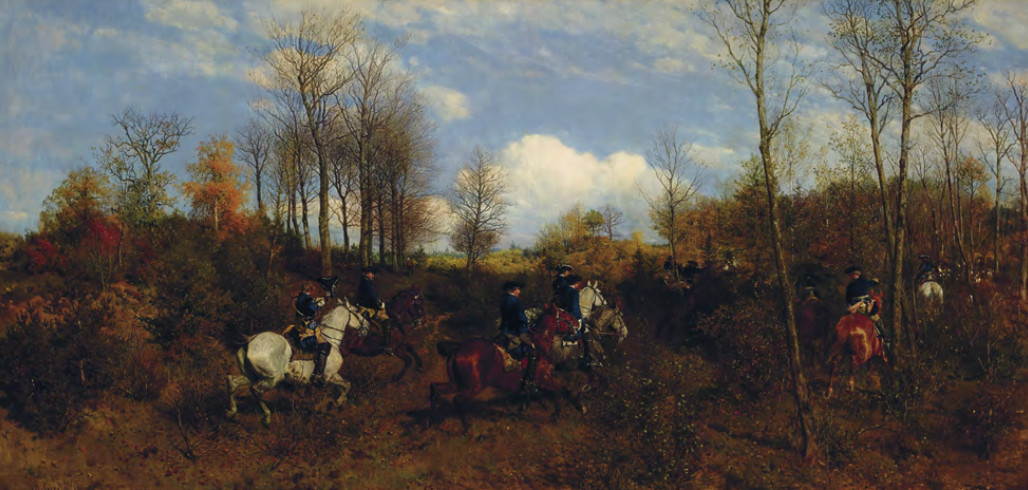 Maksymilian Gierymski (1846-1874) "Polowanie par force na jelenia", 1874 roku, źródło: Kunsthalle zu Kiel, Niemcy