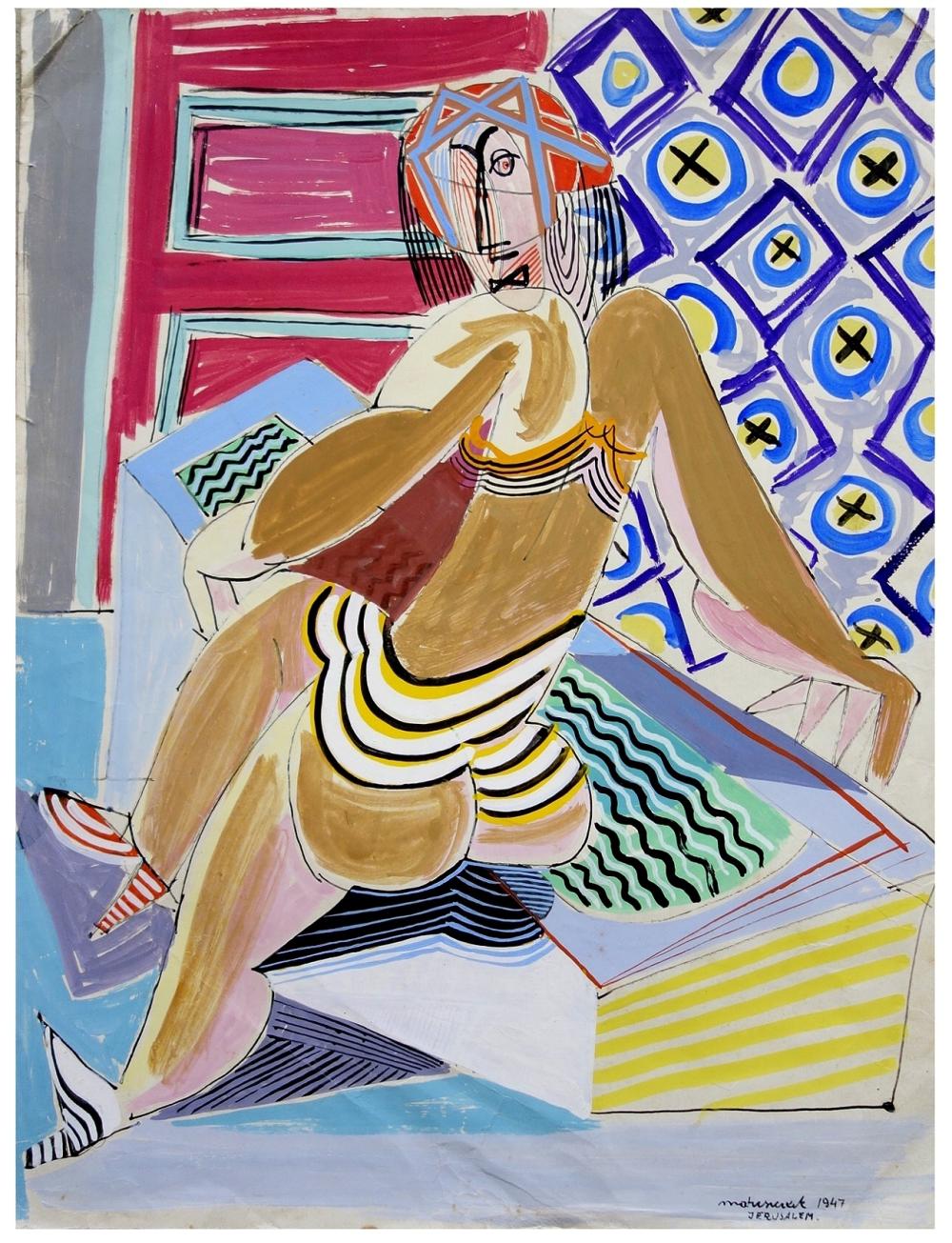 Edward Matuszczak (1906-1965) „Akt siedzący”, źródło: Yair Art Gallery
