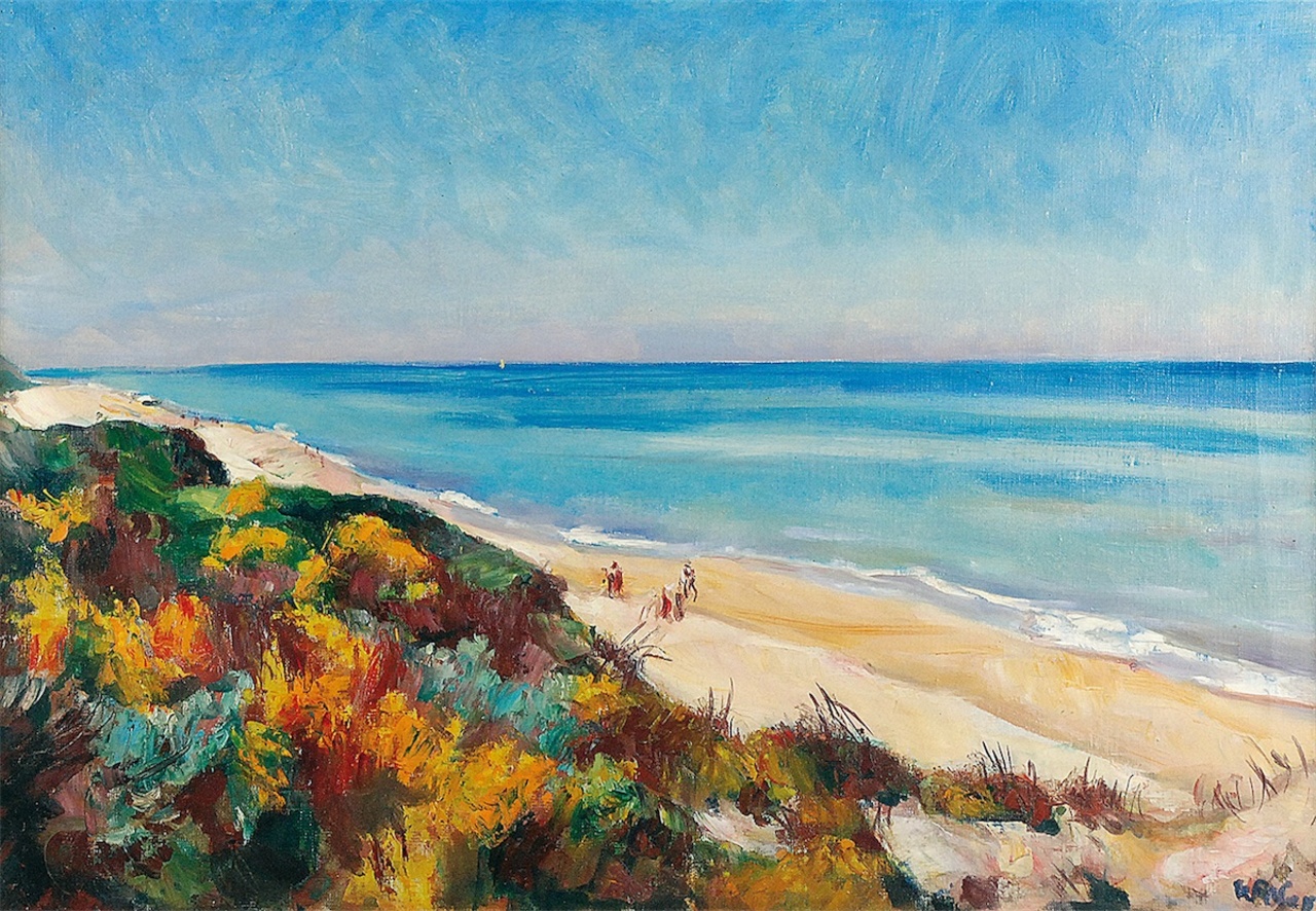 Wojciech Weiss (1875-1950) "Plaża w Jastrzębiej Górze", źródło: Rempex