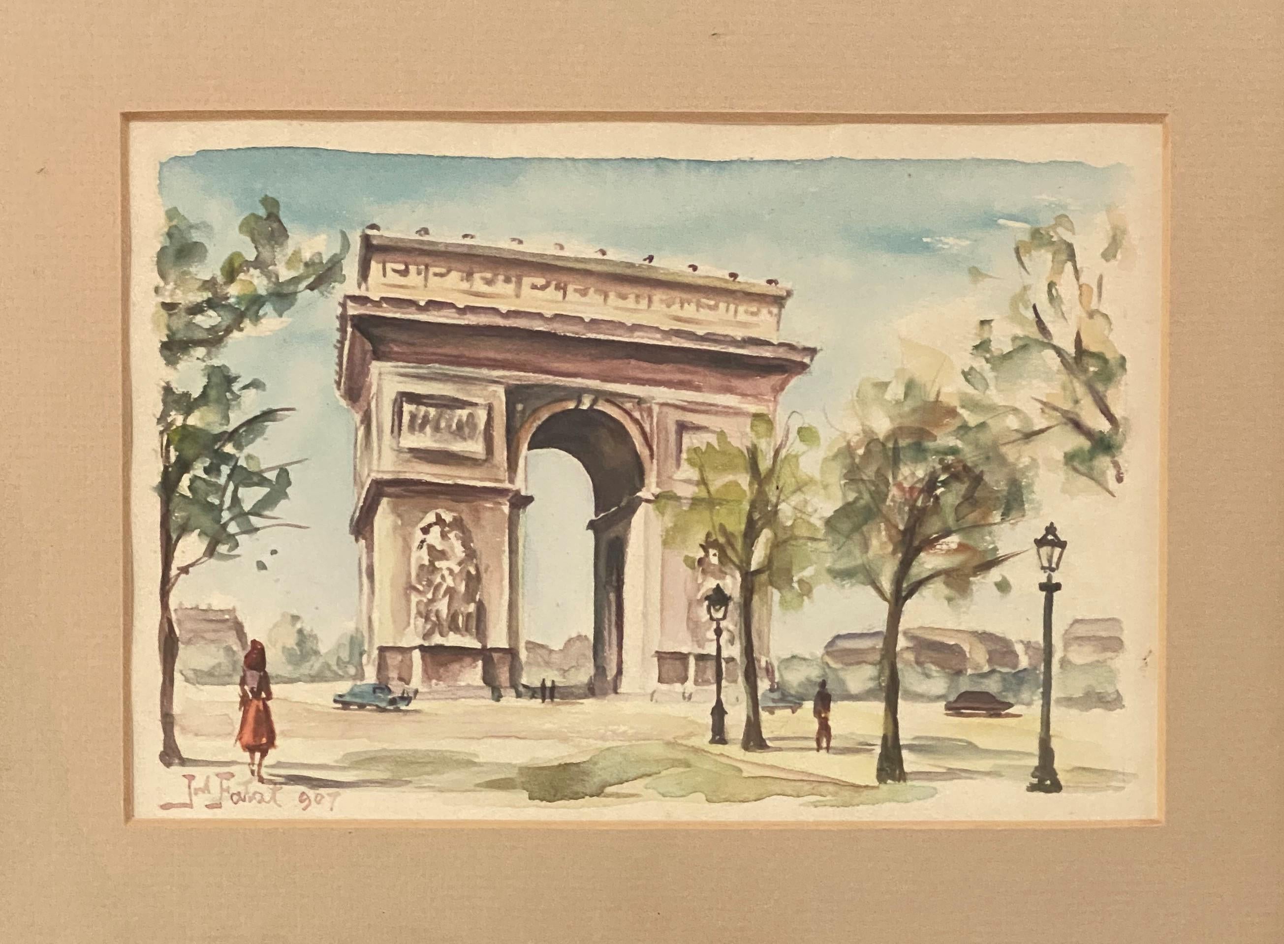 Julian Fałat (1853-1929) „Łuk triumfalny w Paryżu”, źródło: Coral Gables Auction