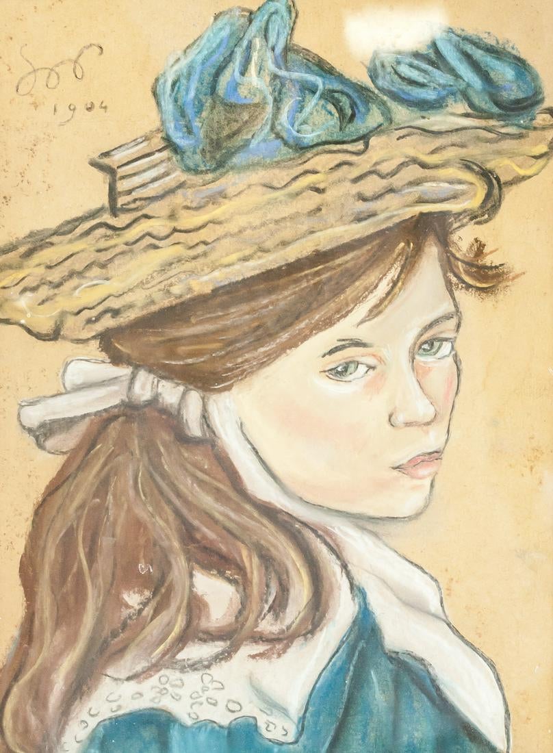Stanisław Wyspiański (1869-1907) „Dziewczyna w kapeluszu”, źródło: 888 Auctions