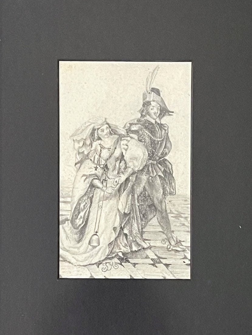 Jan Matejko (1838-1893) „Para dworzan”, źródło:  Coral Gables Auction