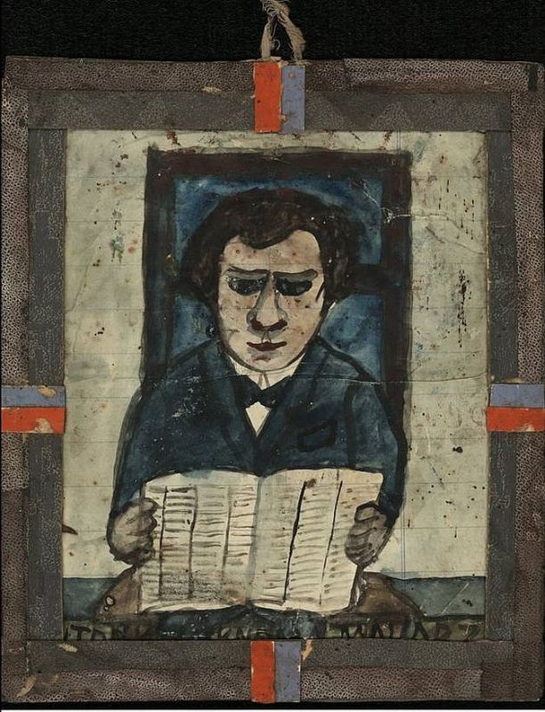 Nikifor (1895 - 1968) "Autoportret", źródło: A.Banach, "Nikifor", Wydawnictwo Arkady, 1983 rok