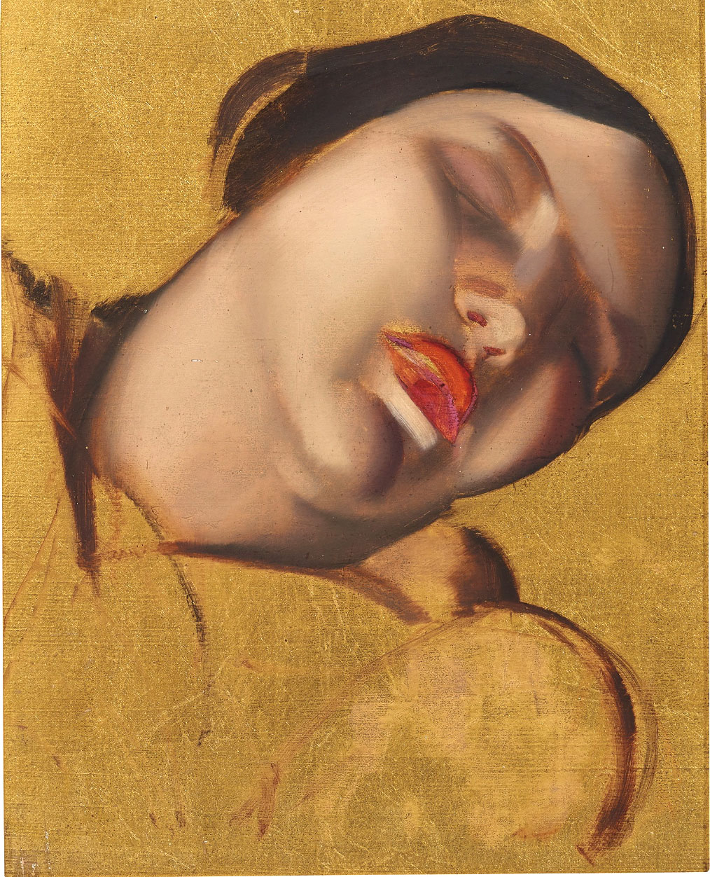 Tamara Łempicka (1898-1980) „Twarz na złotym tle", źródło: Phillips Auctioneers