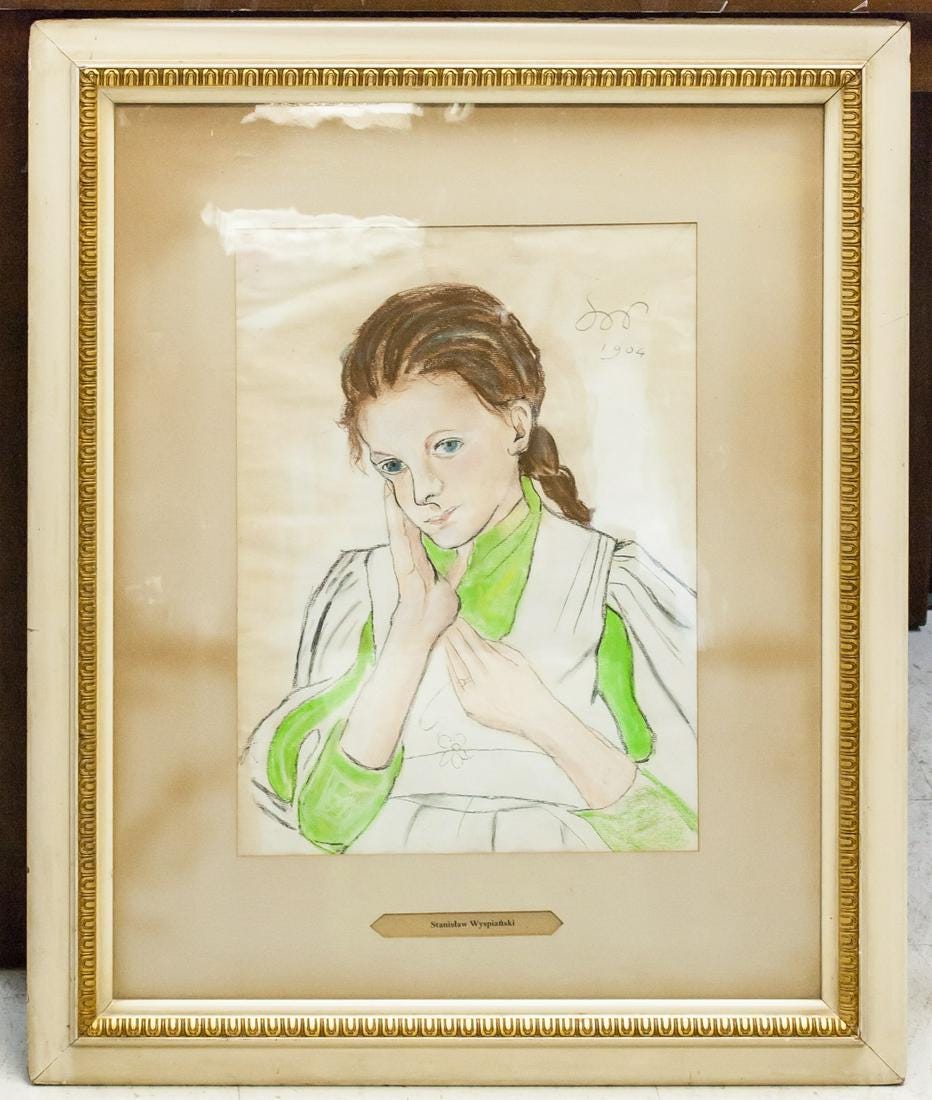 Stanisław Wyspiański (1869-1907) “Dziewczynka z warkoczem”, źródło: 888 Auctions