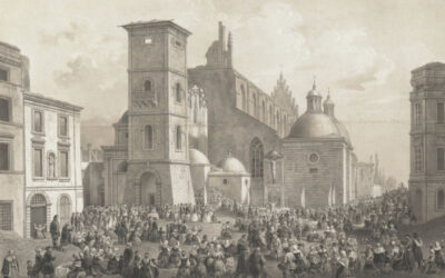 Krakowskim szlakiem: “Kościół Dominikanów po pożarze w lipcu 1850” Józefa Kurowskiego