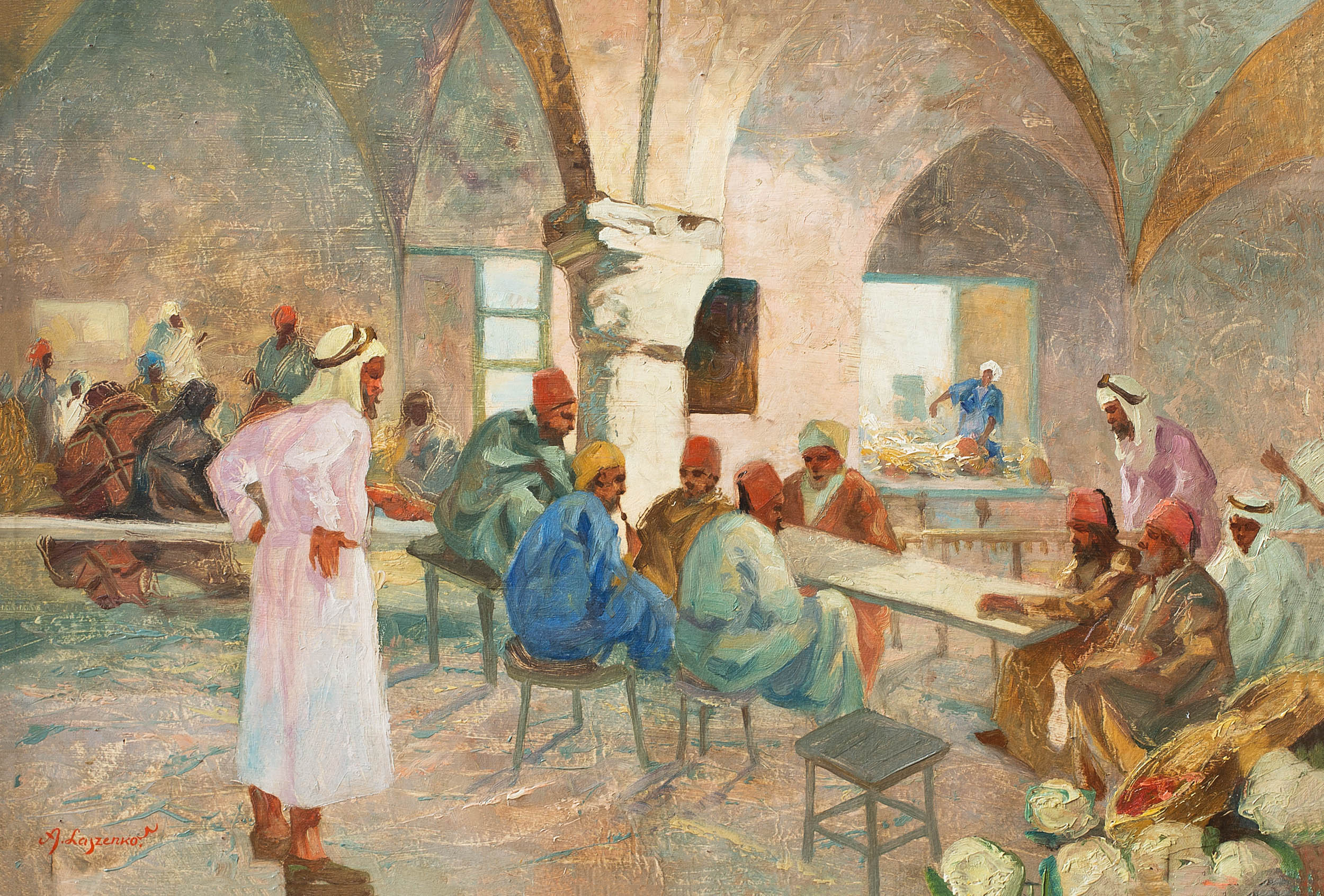Aleksander Laszenko (1883-1944) "W Kairze", źródło: Salon Dzieł Sztuki Connaisseur