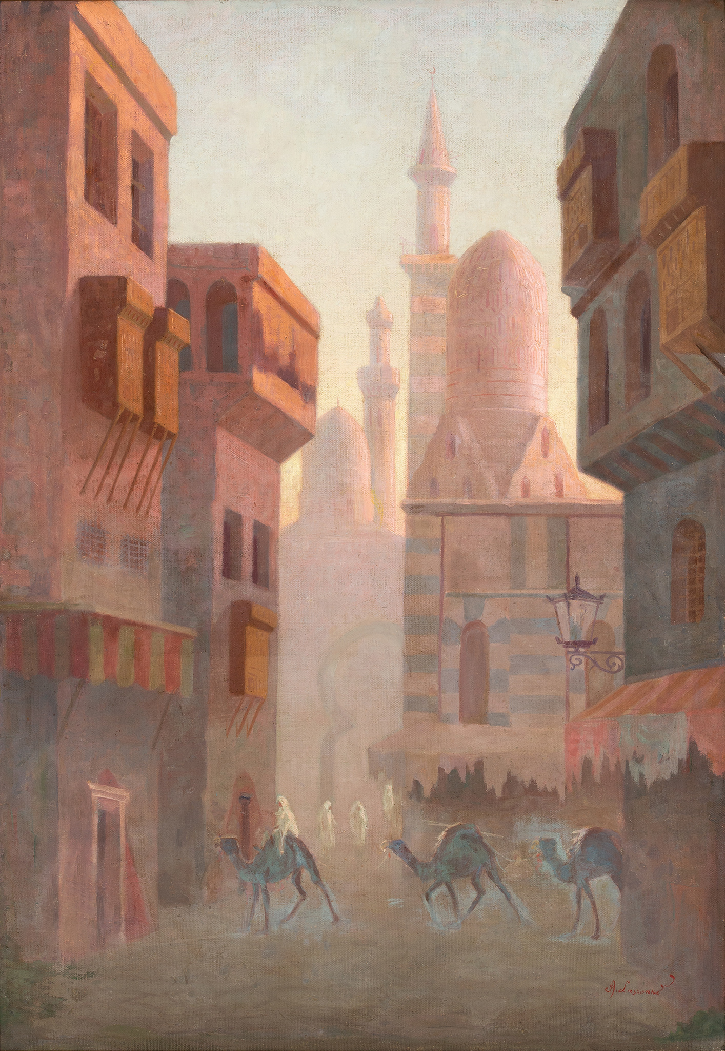 Aleksander Laszenko (1883-1944) "Ulica arabska", źródło: Salon Dzieł Sztuki Connaisseur