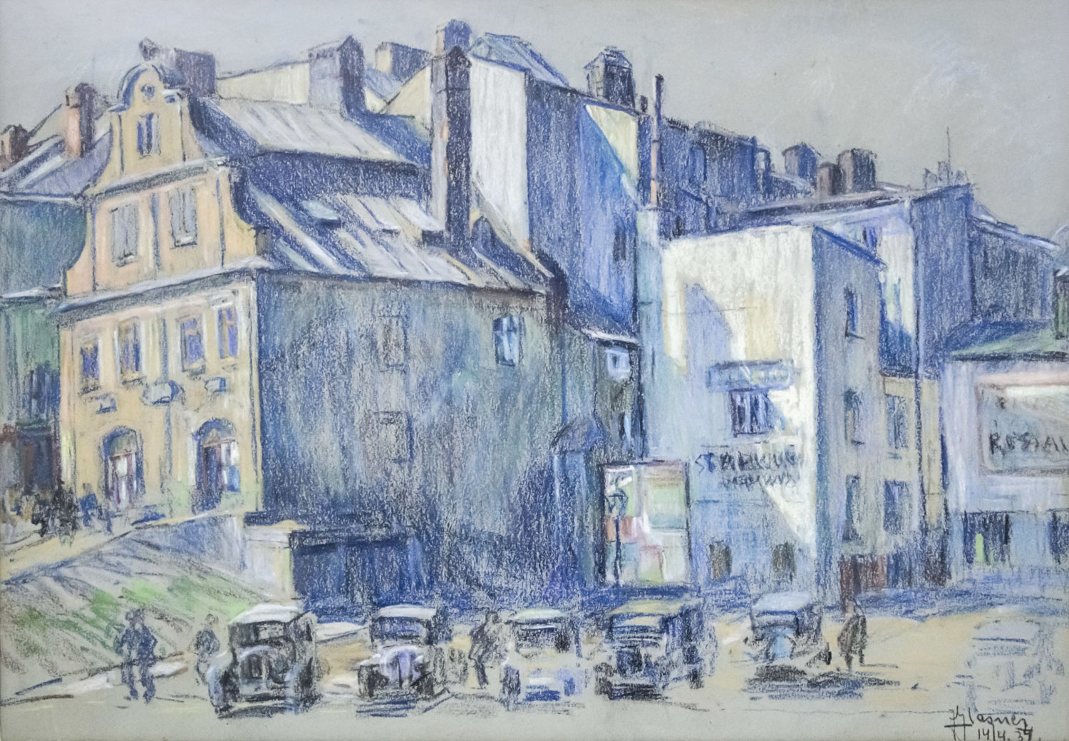 Jakub Glasner (1879-1942) „Pejzaż miejski”, źródło: Pasarel