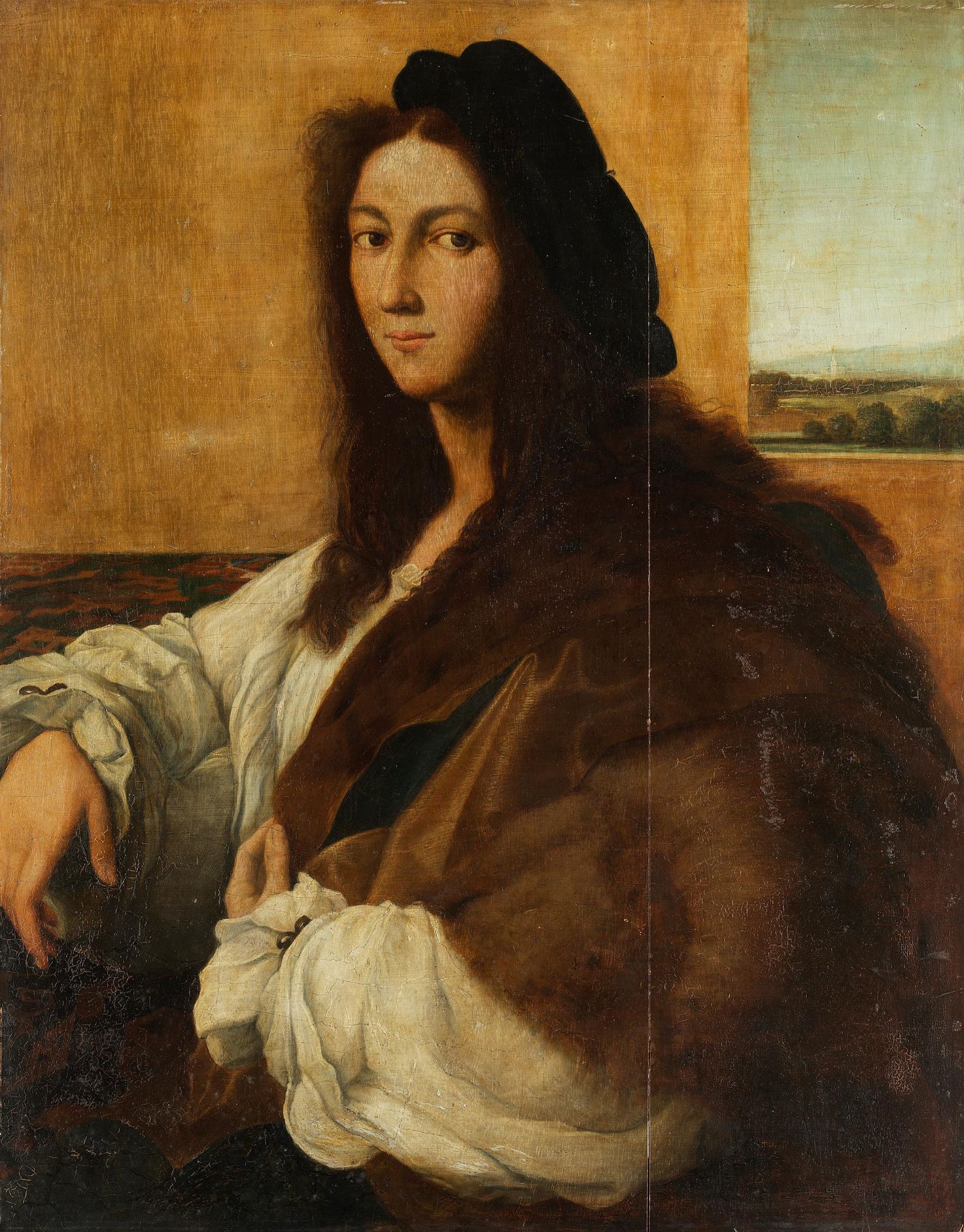 Raffaello Santi (1483-1520)  „Portret młodzieńca" - XIX wieczna KOPIA, źródło: Hampel