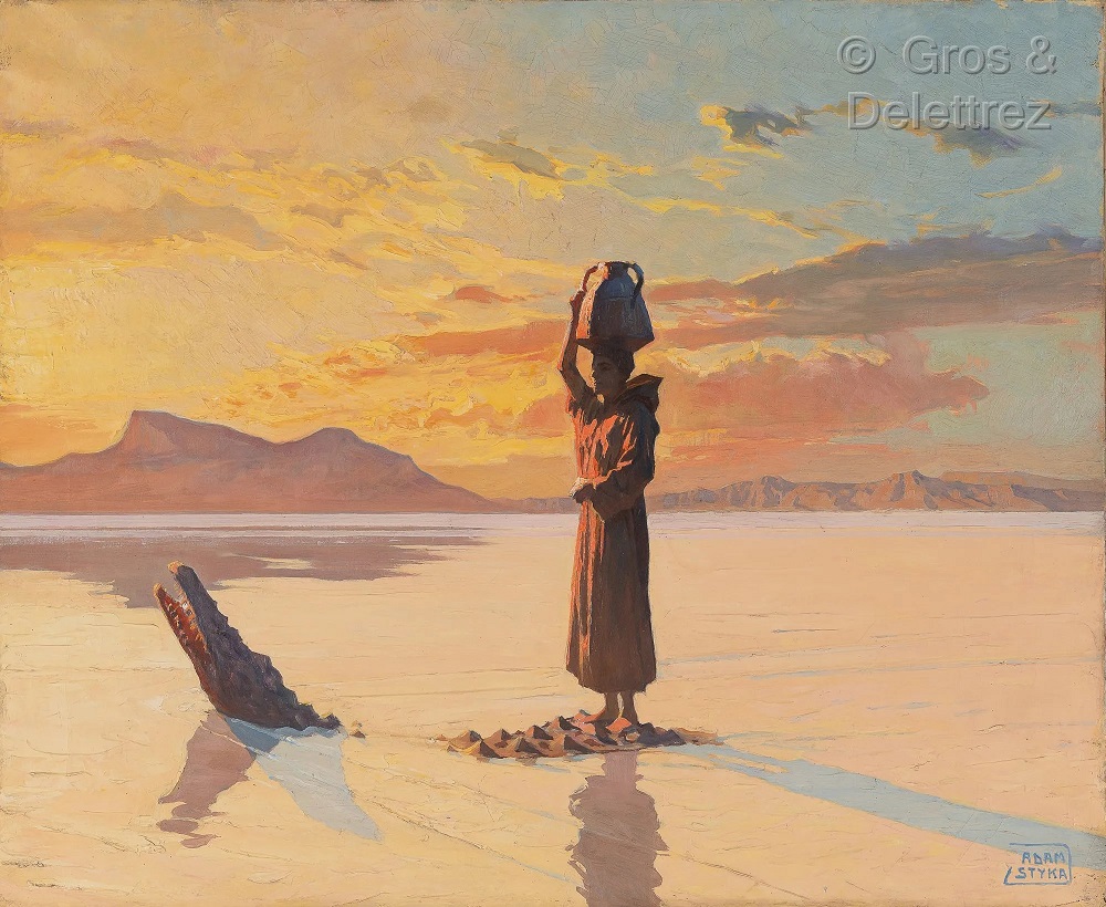 Adam Styka (1890-1959) „Krokodylem po Nilu”, źródło: Gros & Delettrez