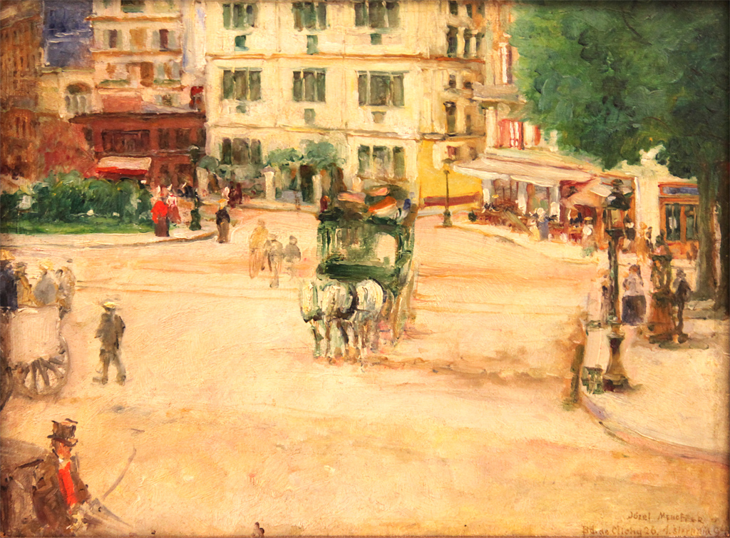 Józef Mehoffer (1869-1946) "Plac Pigalle w Paryżu", 1894 rok, olej/tektura, 26 x 34 cm, źródło: Muzeum Narodowe w Poznaniu