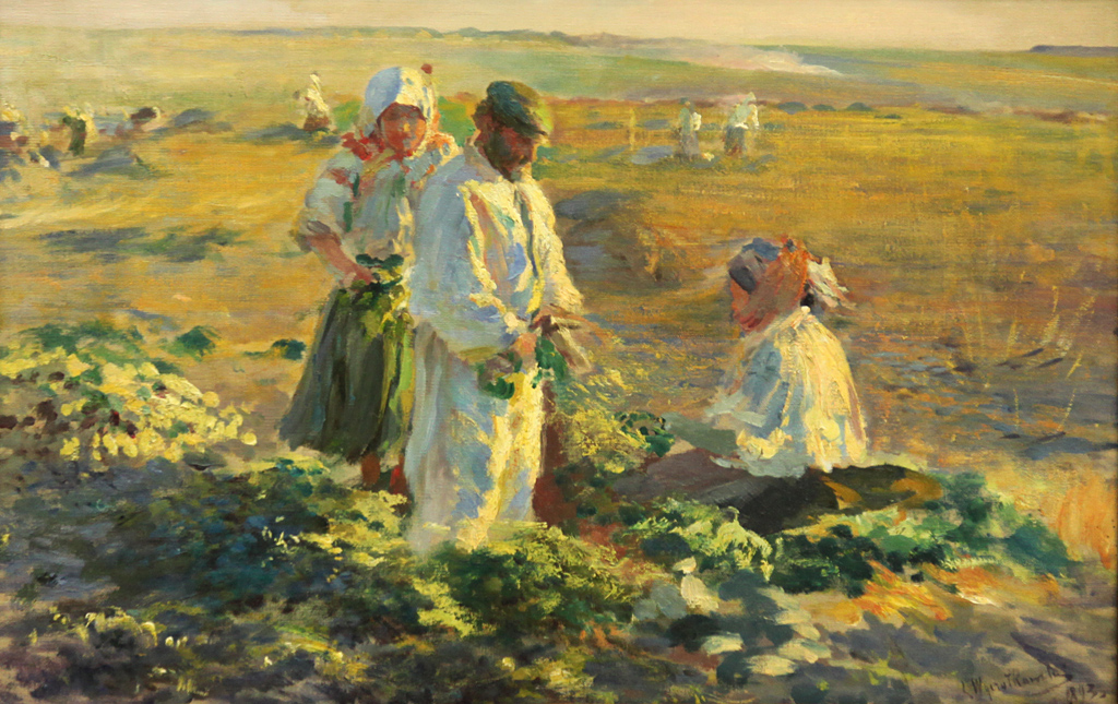 Leon Wyczółkowski (1852-1936) „Kopanie buraków”, 1893 rok, olej/płótno, 45 x 70 cm, źródło: Muzeum Narodowe w Krakowie