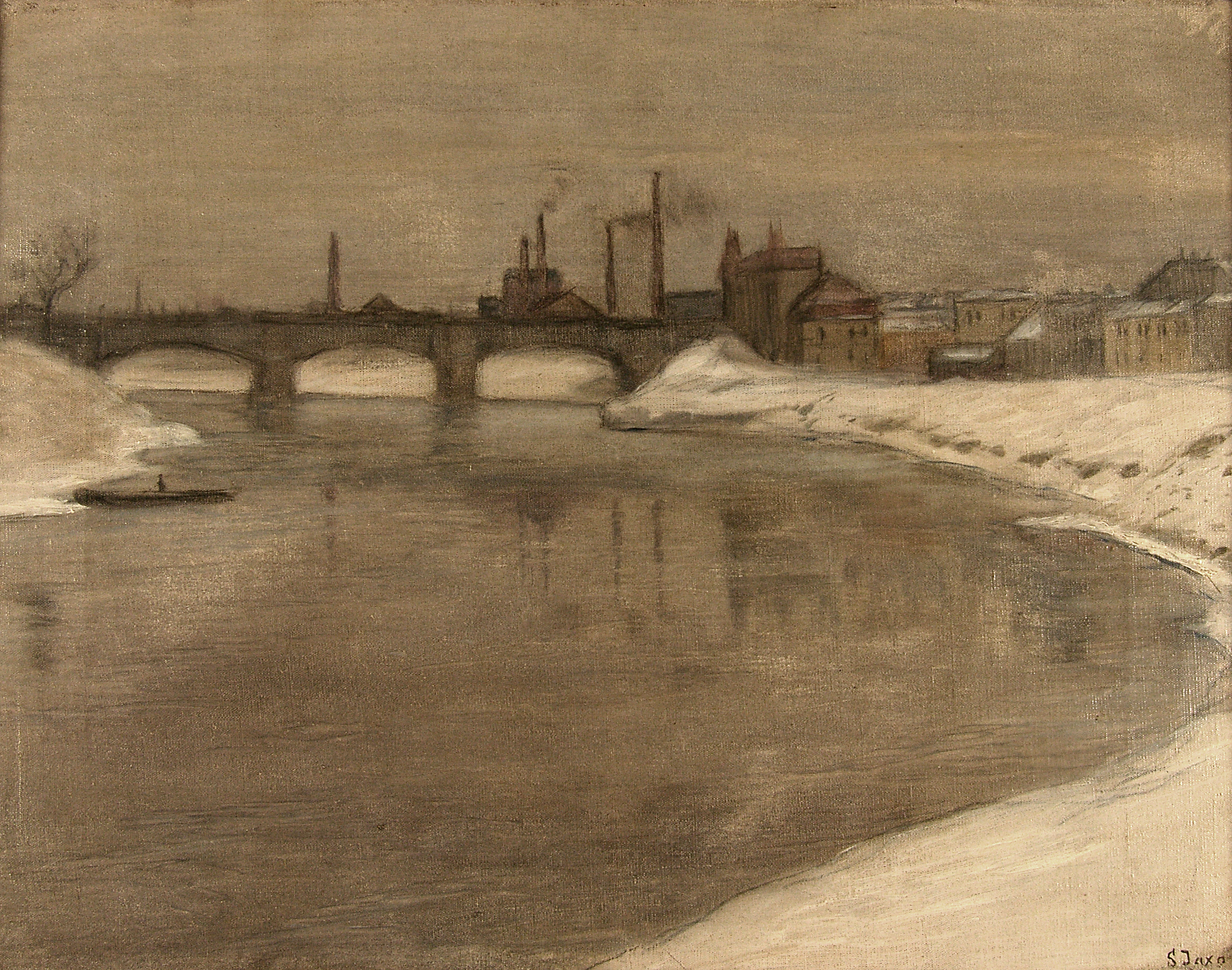 Soter Jaxa-Małachowski (1867-1952) "Most podgórski", olej, 1911 rok, źródło: Muzeum Krakowa