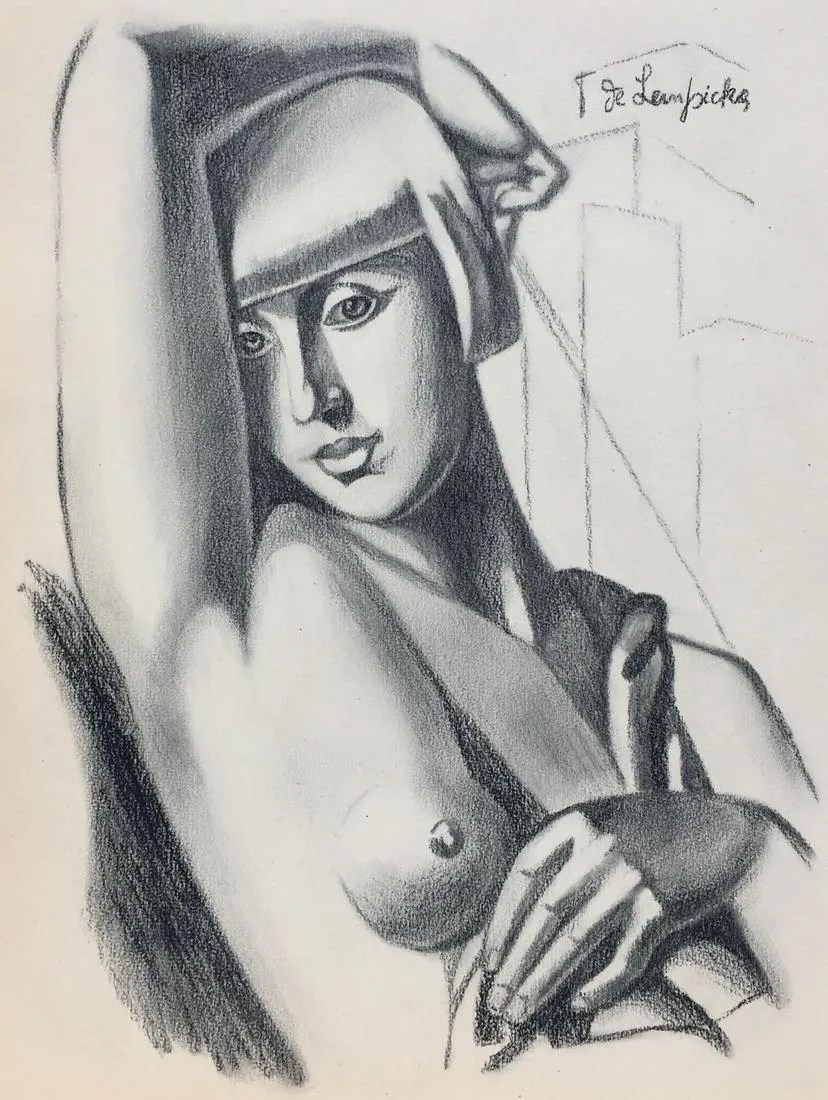 Tamara Łempicka (1898-1980) „Portret kobiecy”, źródło: Harlequin Auction,