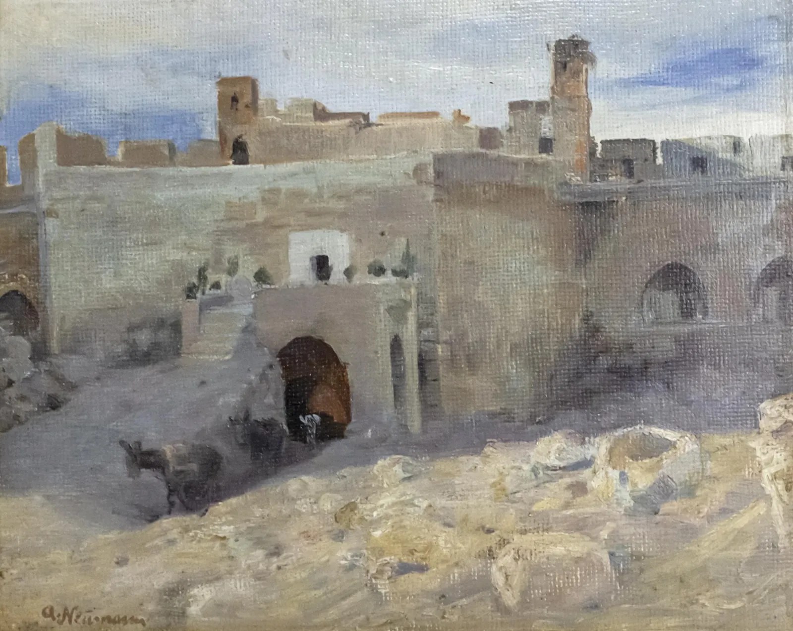 Abraham Neumann (1873-1942) „Mury Jerozolimy", źródło: Pasarel