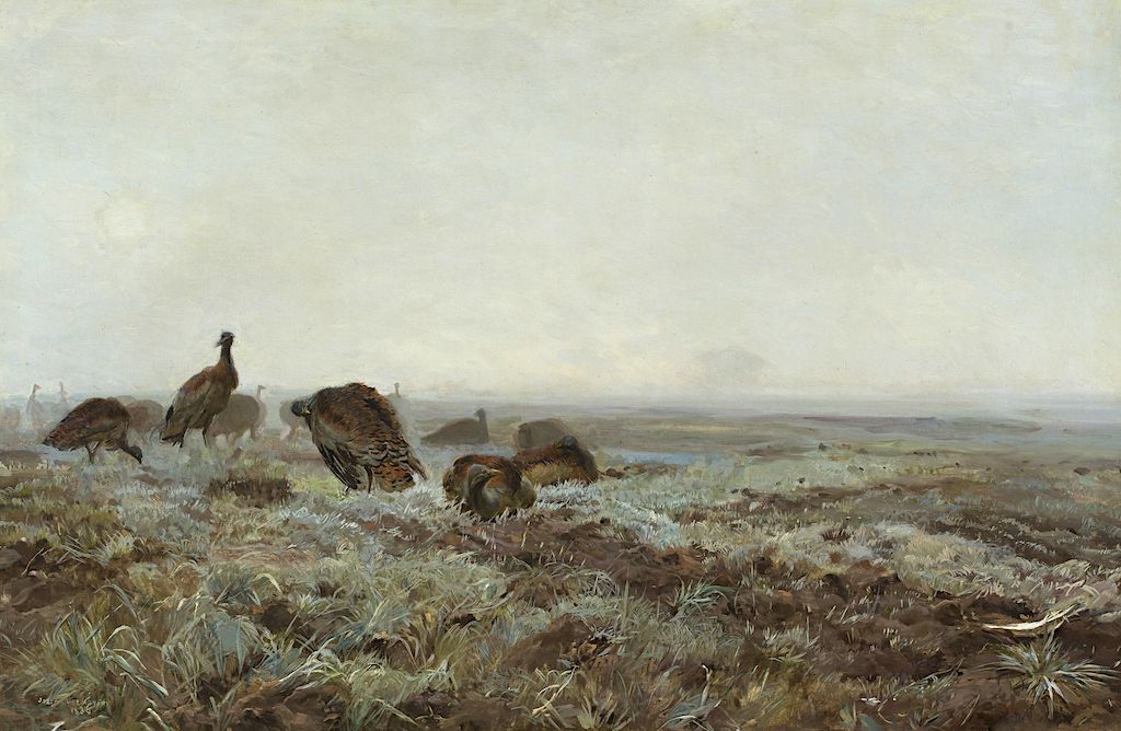 Józef Chełmoński (1849 - 1914) "Dropie", 1886 rok, olej/płótno, 66,5 x 100,5 cm, źródło: Muzeum Narodowe w Warszawie